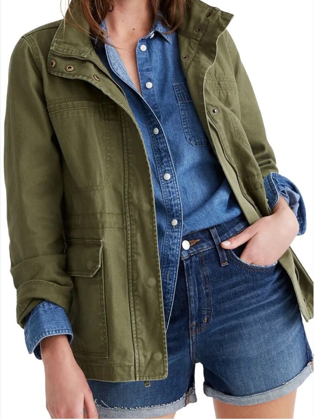 ☀️ MADEWELL Dispatch Utility Jacket in Olive Green